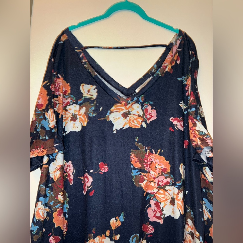 Hbeyyto floral high low hem dress size 5XL